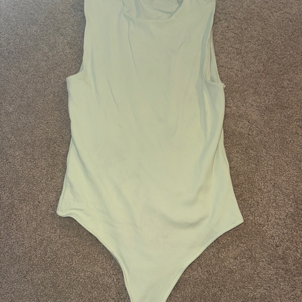 Abercrombie & Fitch Light Green Sleeveless Bodysuit